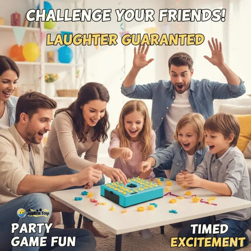 Joybrix Pop-Up Board Game for Boys and Girls 3 and up - Eco-Friendly ABS Shape Matching Puzzle Toy, Color Recognition, Problem-Solving Skill Builder, Ideal for Restaurants, Road Trips, Birthdays, Easter Gifts