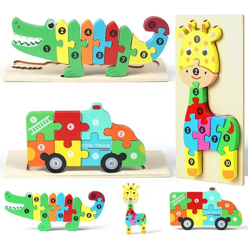 3D - Wooden Puzzle 3 Pack Randomized