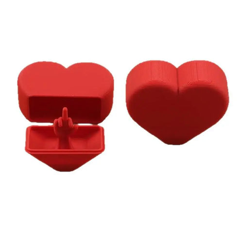 Funny Heart-Shaped Middle Finger Gift Box, Novelty Gag Gift Box Party Favor, Quirky Gift, Funny Gag Gifts