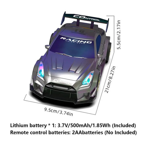 High-Speed Remote Control Drift Car with LED Underbody Lights, 2.4G Anti-Interference, Includes Spare Tire & Road Cones, Boy Birthday Gift, Rc Drift Car, Remote Controlled Car, Rc Cars