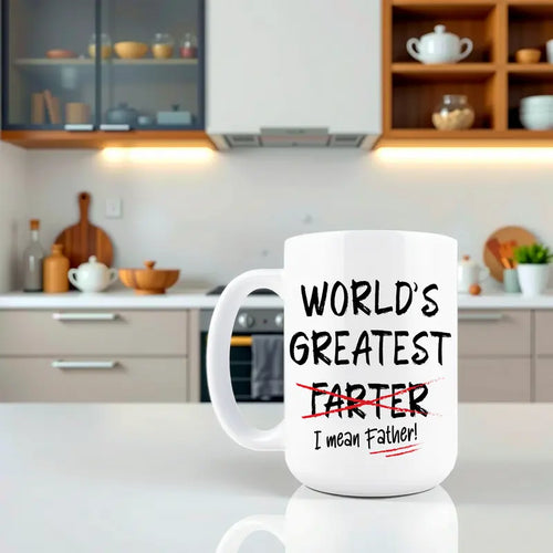 Dad Joke Animal Ceramic Coffee Cup - 11Oz-15Oz Reusable Washable Drinkware, Funny Birthday Gift for Dad & Mom, Gift-Box Ready, Microwave-Reheatable Dishwasher-Safe Kitchenware