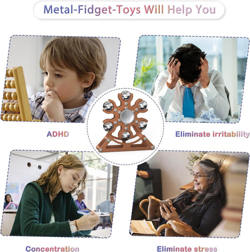 Desk-Fidget-Toys Ferris-Wheels-Spinner: Metal Kinetic-Fidget-Spinner 4Mins, Edc-Toy Cool-Gadgets for School Office Christmas, ADHD Tools Gift Cool-Stuff Stress Relief Gift for Kid Children Teen Adult
