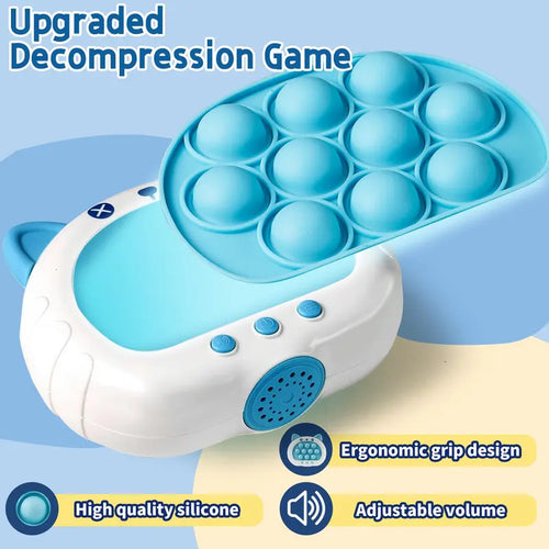Fast Push Bubble Game Toy for Kids, 3Rd Generation Cute Animal Electronic Pop Game, Light-Up Stress Relief Toy for Boys and Girls