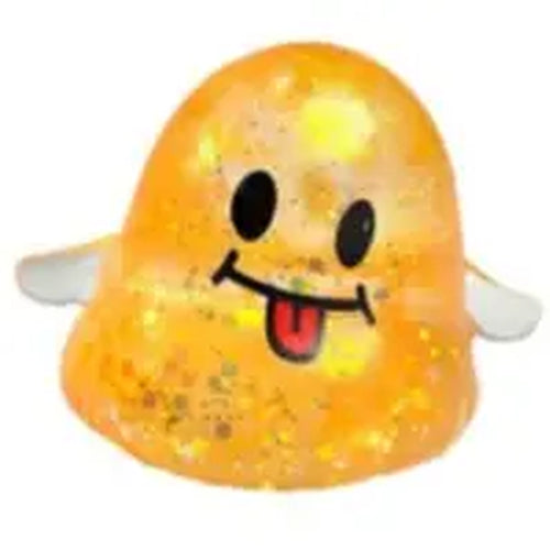 Halloween Ghost Shape Stress Relief Squishies - Soft Stretchy Squeeze, Maltose-Handfeel Moldable Fidget Toy, Compact Anxiety Calming Decompression Gift for Students, Festive Party Bag Supply