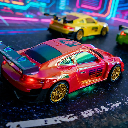 High-Speed Remote Control Drift Car with LED Underbody Lights, 2.4G Anti-Interference, Includes Spare Tire & Road Cones, Boy Birthday Gift, Rc Drift Car, Remote Controlled Car, Rc Cars