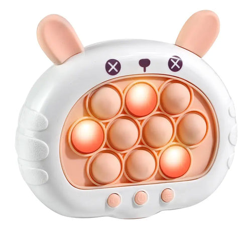 Fast Push Bubble Game Toy for Kids, 3Rd Generation Cute Animal Electronic Pop Game, Light-Up Stress Relief Toy for Boys and Girls