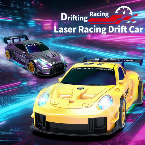 High-Speed Remote Control Drift Car with LED Underbody Lights, 2.4G Anti-Interference, Includes Spare Tire & Road Cones, Boy Birthday Gift, Rc Drift Car, Remote Controlled Car, Rc Cars