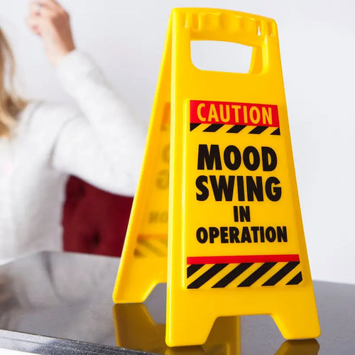 Boxer Gifts ‘Mood Swing’ Novelty Office Humor Warning Sign | Funny White Elephant Gift for Him Her Coworker | Moody Teenager Gift