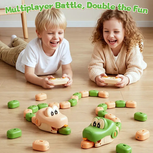 2 Players Slither Snake Remote Control Toy, Eating Snake RC Car Toy, Realistic Crawling Snake Game Race Car for Kid, Gift for Kids 4, 5, 6, 7, 8, 9 Years Old