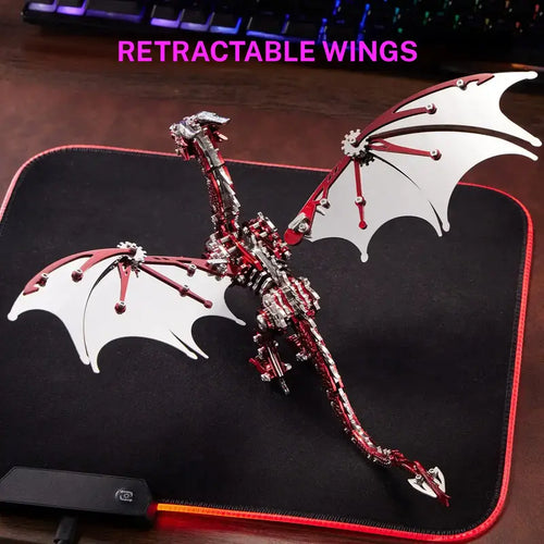 LONGPIN Stainless Steel 3D Dragon Assembly Puzzle - Building Blocks for Ages 12 and Up, Perfect Gift for Thanksgiving, Father's Day, Valentine's Day, Birthdays, Collectibles, and Christmas