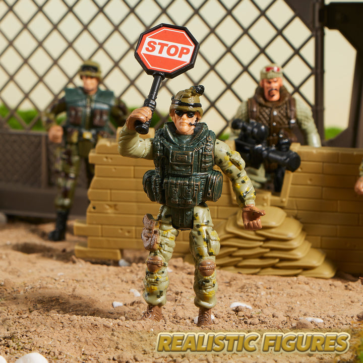 16 Pcs Military Toy Soldiers Playset for Kids, Army Men and SWAT Team with Military Soldiers Action Figures Playset, Christmas Birthday Gift for Boys 3+