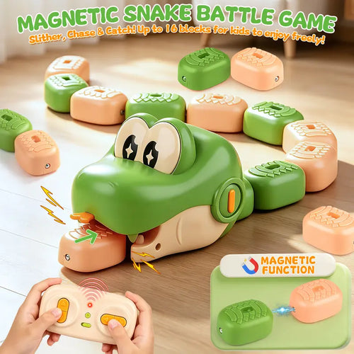 2 Players Slither Snake Remote Control Toy, Eating Snake RC Car Toy, Realistic Crawling Snake Game Race Car for Kid, Gift for Kids 4, 5, 6, 7, 8, 9 Years Old