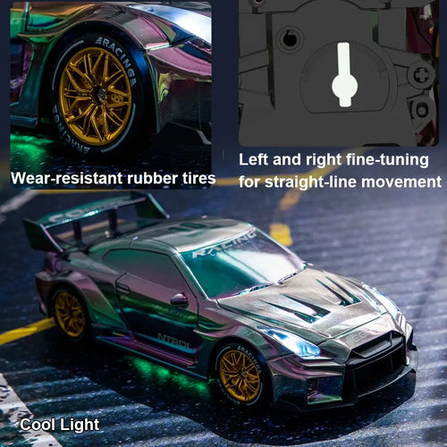 Remote Control Drift Car 2.4Ghz 4WD Vehicle Rc Cars Remote Controlled Car with LED Lights Drifting Tire Racing Sport Toy for Adults Boys Girls Kids Gifts Rc Drift Car