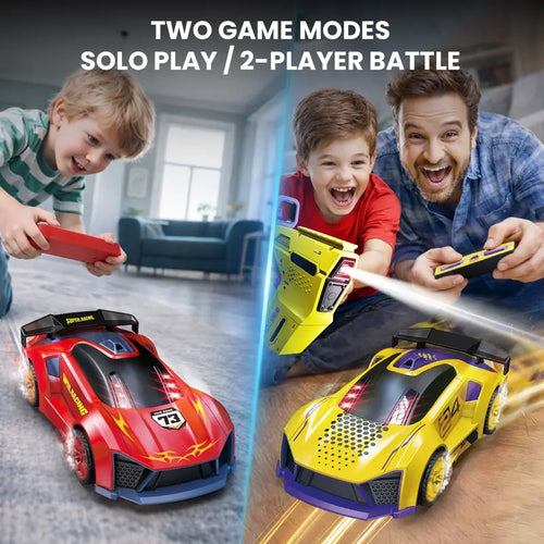2-Player Interactive Racing Game Car, Winktoy RC Car Toy with LED Lights, Fun Challenge Game,Racing Car Toy with LED Lights, 2 Controllers, Fun Game,Boys and Girls, Gift Idea, Party Toy, Family Fun
