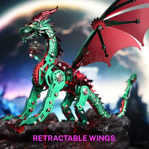 LONGPIN Stainless Steel 3D Dragon Assembly Puzzle - Building Blocks for Ages 12 and Up, Perfect Gift for Thanksgiving, Father's Day, Valentine's Day, Birthdays, Collectibles, and Christmas