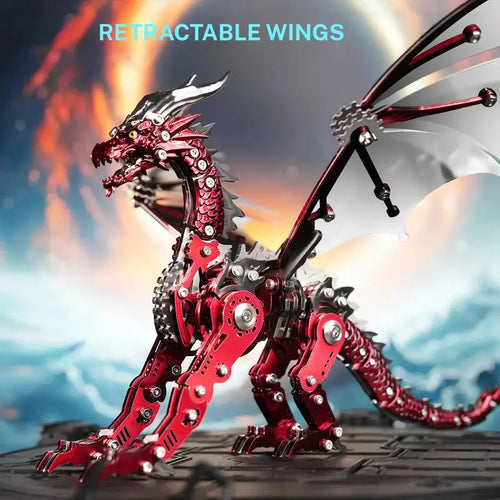 LONGPIN Stainless Steel 3D Dragon Assembly Puzzle - Building Blocks for Ages 12 and Up, Perfect Gift for Thanksgiving, Father's Day, Valentine's Day, Birthdays, Collectibles, and Christmas