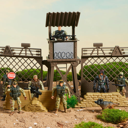16 Pcs Military Toy Soldiers Playset for Kids, Army Men and SWAT Team with Military Soldiers Action Figures Playset, Christmas Birthday Gift for Boys 3+