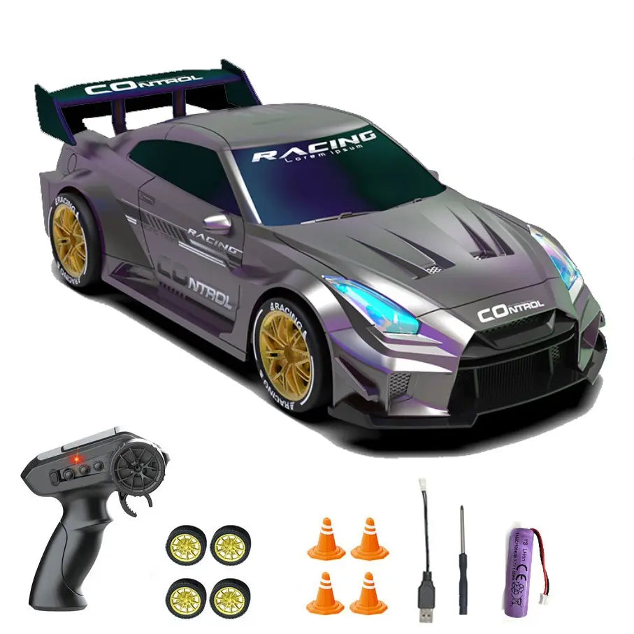 Remote Control Drift Car 2.4Ghz 4WD Vehicle Rc Cars Remote Controlled Car with LED Lights Drifting Tire Racing Sport Toy for Adults Boys Girls Kids Gifts Rc Drift Car