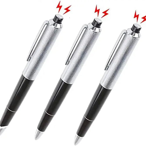 3Pcs Shocking Adult Prank Prop Joke to Friends Electric Shock Pen Shape Trick Gag Gadget Funny for Fool'S Day Halloween