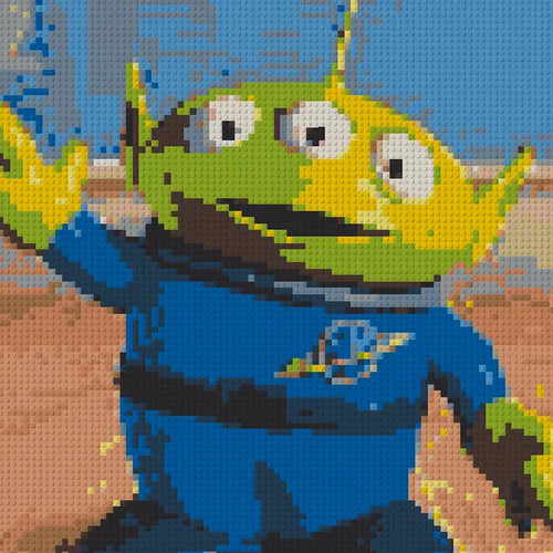Alien Toy Story Brick Building Set - 2500+ Piece DIY Brick by Number Kit