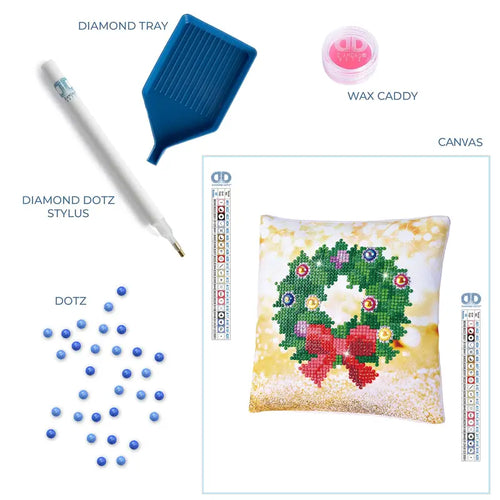 Diamond Dotz Pillow - Christmas Aesthetic Festive Home Decoration
