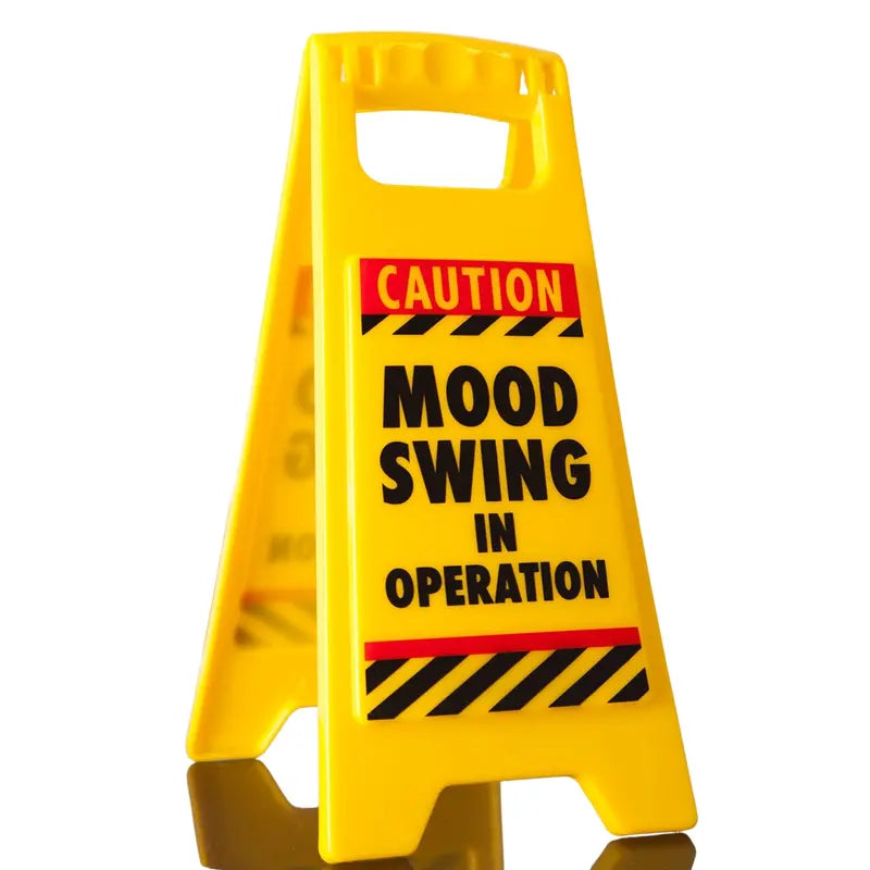 Boxer Gifts ‘Mood Swing’ Novelty Office Humor Warning Sign | Funny White Elephant Gift for Him Her Coworker | Moody Teenager Gift