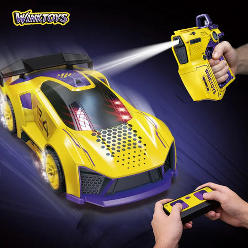 2-Player Interactive Racing Game Car, Winktoy RC Car Toy with LED Lights, Fun Challenge Game,Racing Car Toy with LED Lights, 2 Controllers, Fun Game，Boys and Girls, Gift Idea, Party Toy, Family Fun