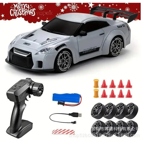 1:24 Scale Racing Drift RC Car - Fast Electric Remote Control Off-Road Vehicle with Drift Look, Batteries Included, Miniature Toy Gift for Kids+Adults