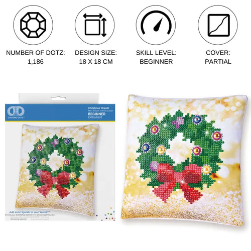 Diamond Dotz Pillow - Christmas Aesthetic Festive Home Decoration