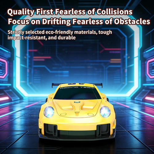 High-Speed Remote Control Drift Car with LED Underbody Lights, 2.4G Anti-Interference, Includes Spare Tire & Road Cones, Boy Birthday Gift, Rc Drift Car, Remote Controlled Car, Rc Cars