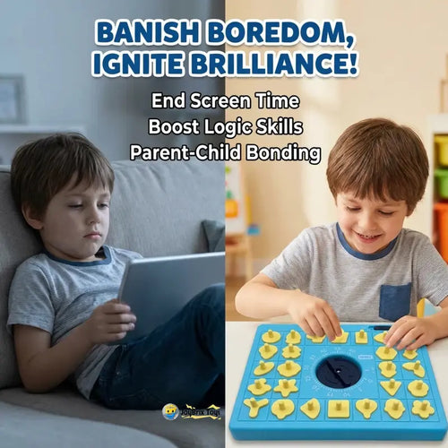 Joybrix Pop-Up Board Game for Boys and Girls 3 and up - Eco-Friendly ABS Shape Matching Puzzle Toy, Color Recognition, Problem-Solving Skill Builder, Ideal for Restaurants, Road Trips, Birthdays, Easter Gifts