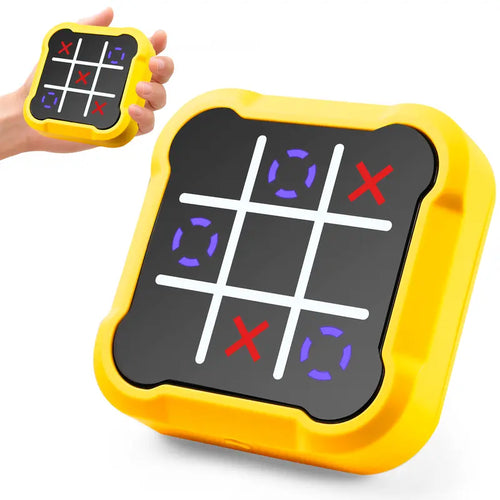 3-In-1 Electronic Tic Tac Toe Game – Portable Puzzle Toy with Light & Sound, Educational Memory Game for Kids Ages 3+, Travel-Friendly Infinite Tic-Tac-Toe Fun!