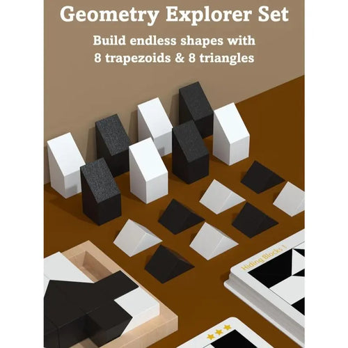 Hidden Blocks Brain Builder Wooden Puzzle - Family-Favorite STEM Toy for All Ages, Builds 3D Thinking, Develops Logic/Problem Solving, Safe Water-Based Beech Wood, Geometric Black-And-White Blocks, Shape Recognition Puzzles, Focused Educational Gift