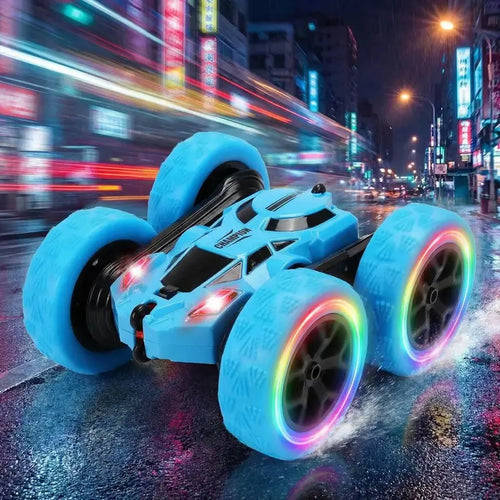 RC Stunt Car 360° Flip, LED Light Wheels, Rechargeable Remote Control Car for Kids, Double-Sided Driving Rc Controlled Rc Cars