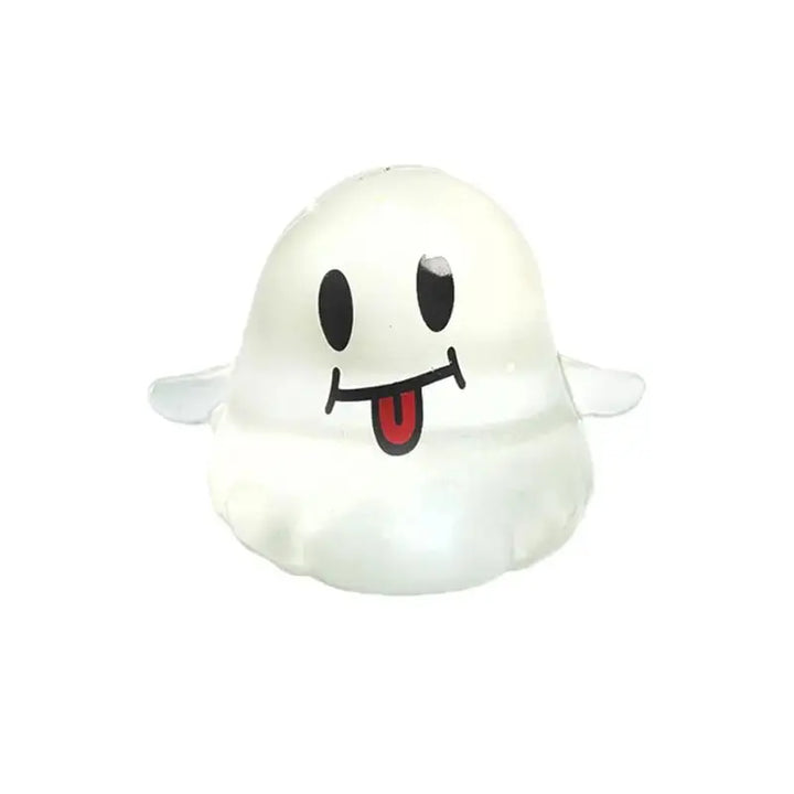 Halloween Ghost Shape Stress Relief Squishies - Soft Stretchy Squeeze, Maltose-Handfeel Moldable Fidget Toy, Compact Anxiety Calming Decompression Gift for Students, Festive Party Bag Supply