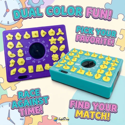 Joybrix Pop-Up Board Game for Boys and Girls 3 and up - Eco-Friendly ABS Shape Matching Puzzle Toy, Color Recognition, Problem-Solving Skill Builder, Ideal for Restaurants, Road Trips, Birthdays, Easter Gifts