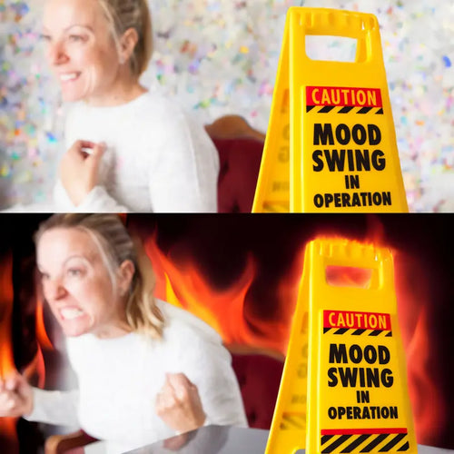 Boxer Gifts ‘Mood Swing’ Novelty Office Humor Warning Sign | Funny White Elephant Gift for Him Her Coworker | Moody Teenager Gift