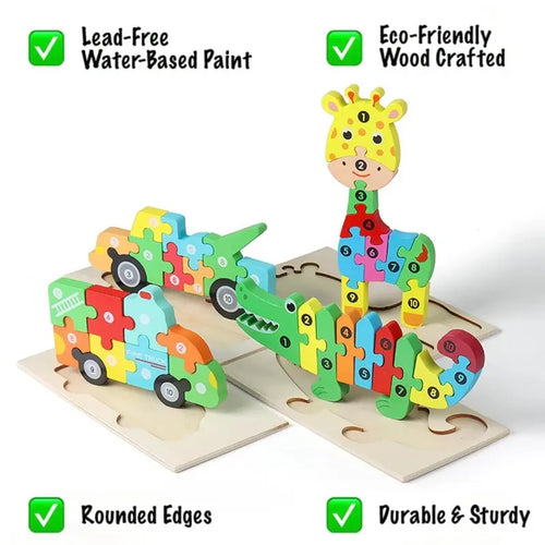 3D - Wooden Puzzle 3 Pack Randomized