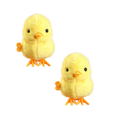 1PCS Yellow Jumping Chicken Plush Toys Moveable Chain Winding Soft Dolls Simulation Anime Plushie Children'S Birthday Gift