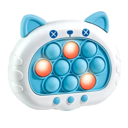 Fast Push Bubble Game Toy for Kids, 3Rd Generation Cute Animal Electronic Pop Game, Light-Up Stress Relief Toy for Boys and Girls