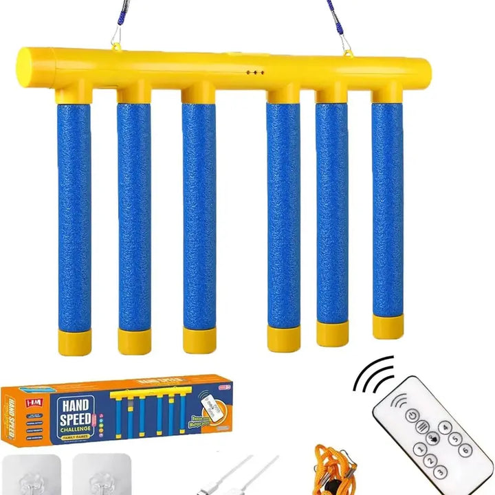 Interactive Floor Game Set with EVA Foam Catching Sticks, 3 Speed Settings, Adjustable Upgraded Remote Control - Brain Potential Reflex Challenge Toy, Unisex Gift for Ages 12+, 12 Years above Family Fun Christmas Game