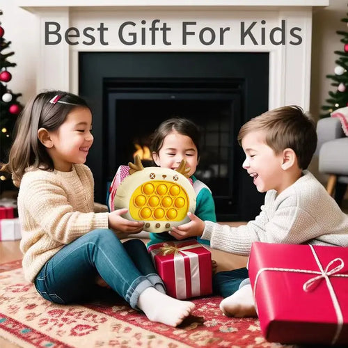 Fast Push Bubble Game Toy for Kids, 3Rd Generation Cute Animal Electronic Pop Game, Light-Up Stress Relief Toy for Boys and Girls
