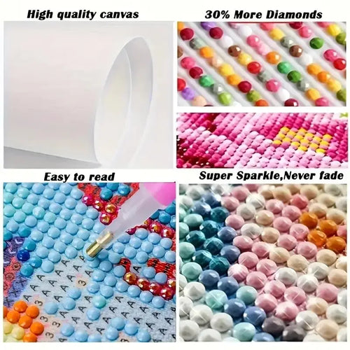 Cow Diamond Art Kits for Adults Beginner,Diy Truck Diamond Painting 5D round Full Drill Highland Cow Diamond Dots Gem Art Crafts with Tools Animal Crafts for Wall Decor 12X12In