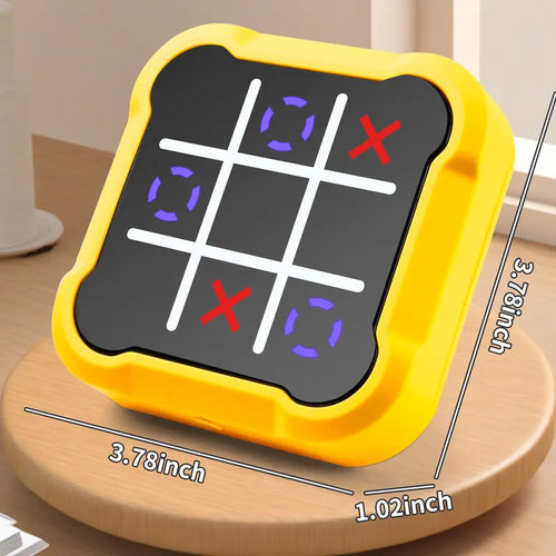 3-In-1 Electronic Tic Tac Toe Game – Portable Puzzle Toy with Light & Sound, Educational Memory Game for Kids Ages 3+, Travel-Friendly Infinite Tic-Tac-Toe Fun!