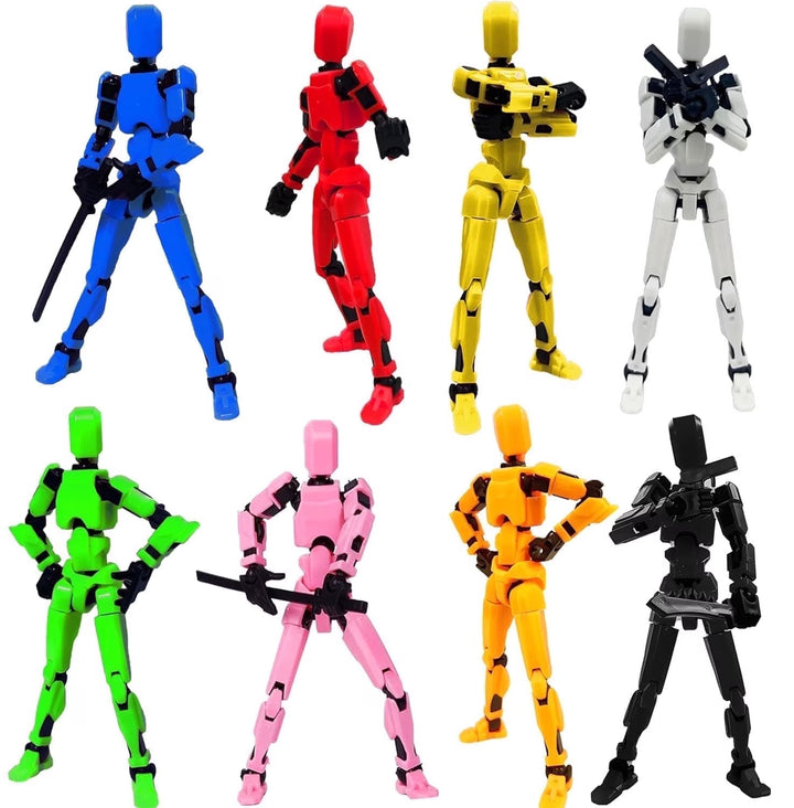 8 Pack(Assembly Completed) T13 Action Figure Set,Dummy 13 Set,3D Printed Robot 13 Action Figure,Lucky 13 Set,Titan 13 Robot Action Figure,For Collectors Desktop Decorations