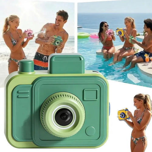 Camera-Look Kids' Plastic Water Squirt Gun, Pocket-Sized 2-Way Spray Toy, Built for Kids and Family Fun, Ideal for Backyard Water Fights, Beach Days