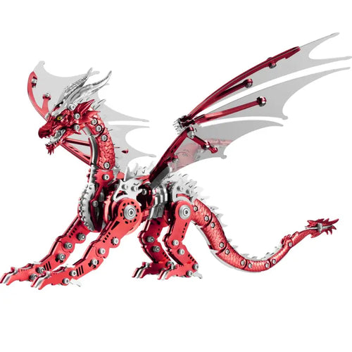 LONGPIN Stainless Steel 3D Dragon Assembly Puzzle - Building Blocks for Ages 12 and Up, Perfect Gift for Thanksgiving, Father's Day, Valentine's Day, Birthdays, Collectibles, and Christmas