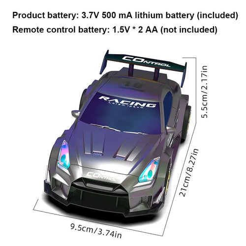 Remote Control Drift Car 2.4Ghz 4WD Vehicle Rc Cars Remote Controlled Car with LED Lights Drifting Tire Racing Sport Toy for Adults Boys Girls Kids Gifts Rc Drift Car