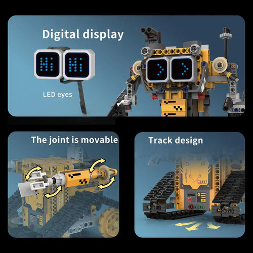 5-In-1 Programmable Interactive Robot Model Building Kit, Kids Science STEM Electronic Build Set with 373 Parts, 5 Models, APP Control, Digital Display, Coding Functions, Creative Building Block Sets for Kids Gifts