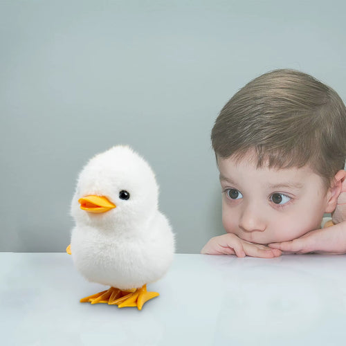 1PCS Yellow Jumping Chicken Plush Toys Moveable Chain Winding Soft Dolls Simulation Anime Plushie Children'S Birthday Gift